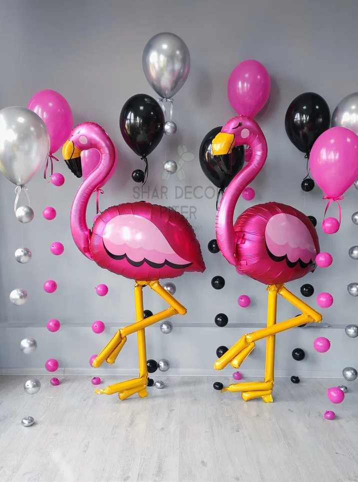 vozdushnyj shar flamingo Набор воздушных шаров "Розовый фламинго" — изображение 1